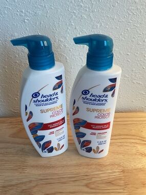 2 Pack Lot Head & Shoulders Supreme Color Protect Anti Dandruff Shampoo Pump